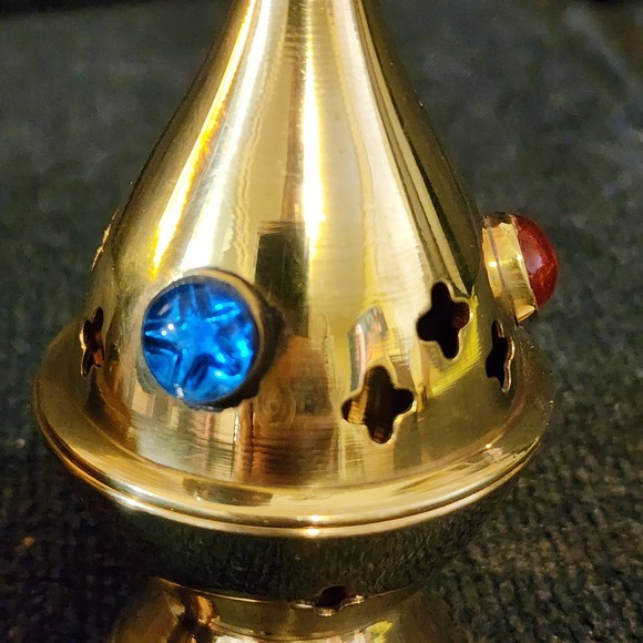 Set Of 3 Brass Incense Burner/ Tea Candle Holder‎ India 4" - Picture 13 of 14